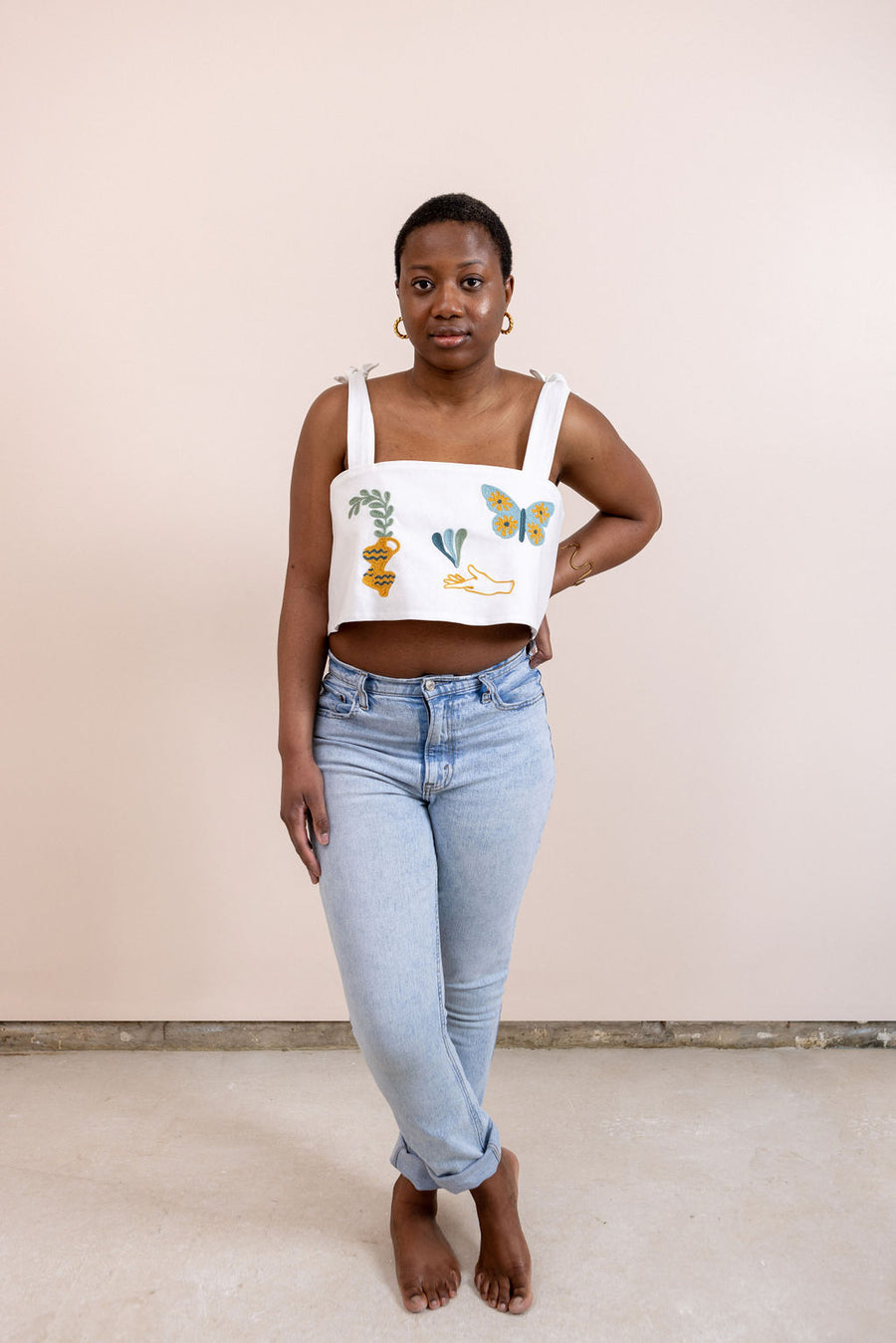 Zodiac Linen Crop Top