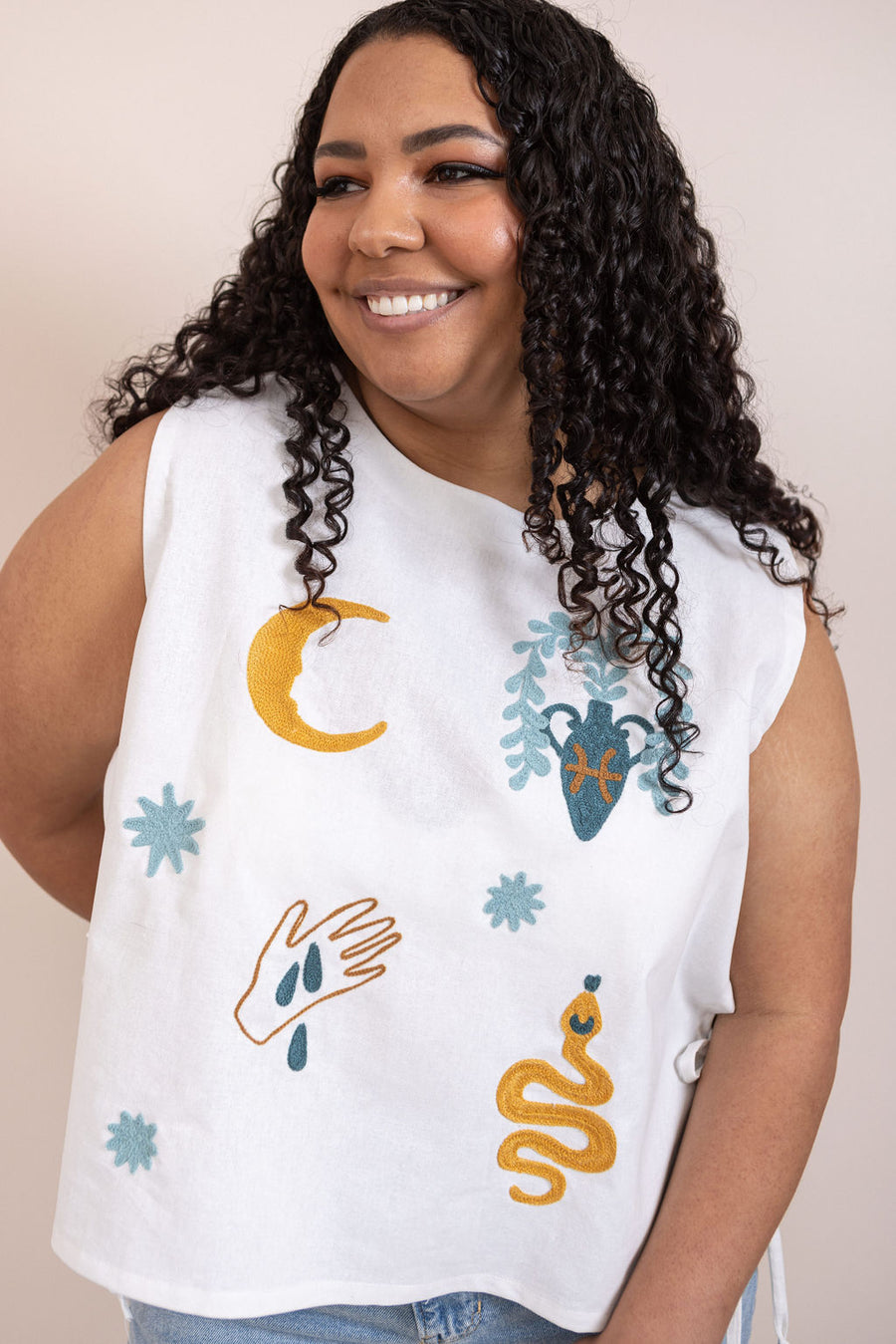 Zodiac Linen Apron Top