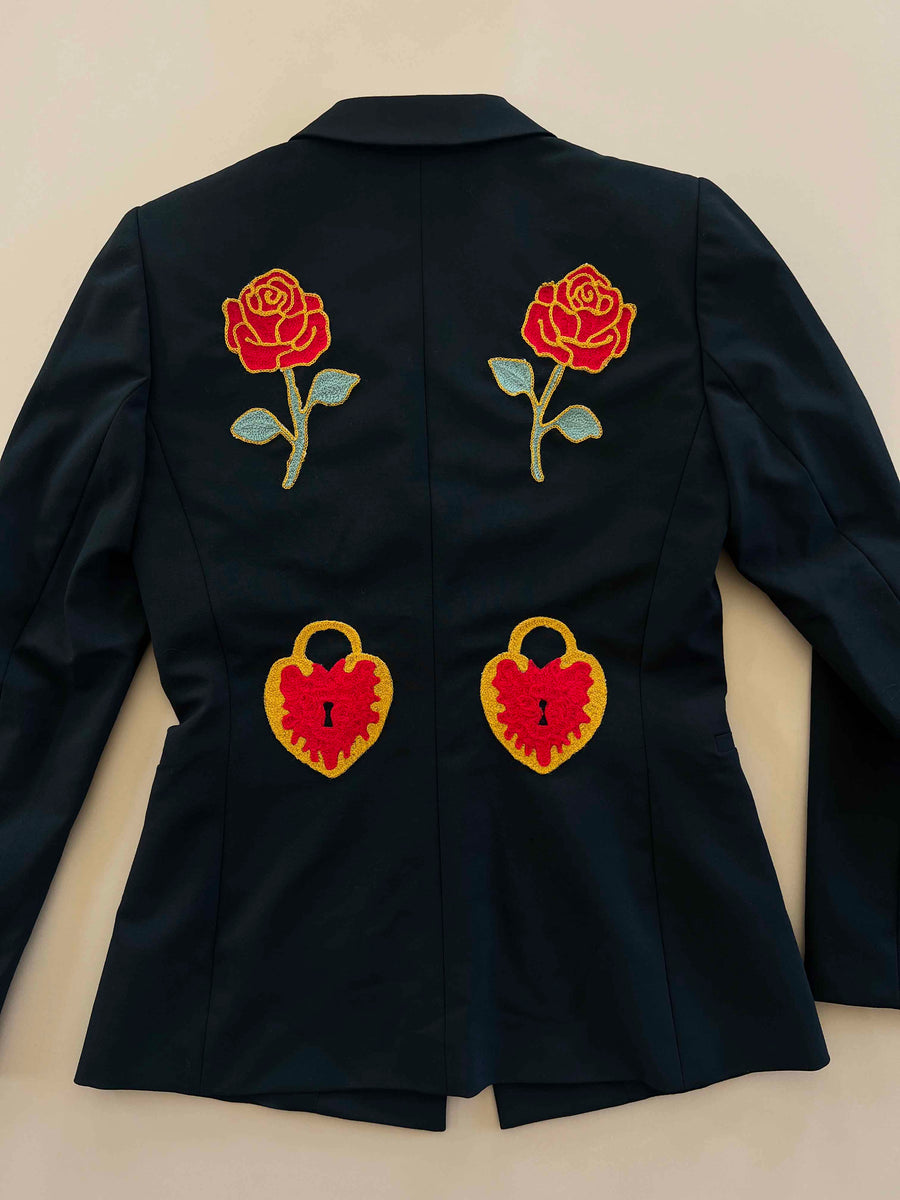 Upcycled Black Romantic Blazer