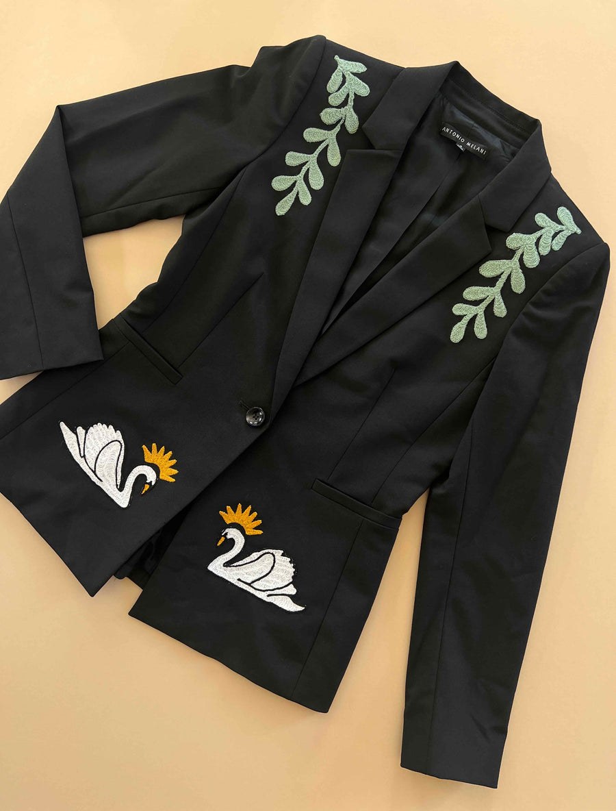 Upcycled Black Romantic Blazer